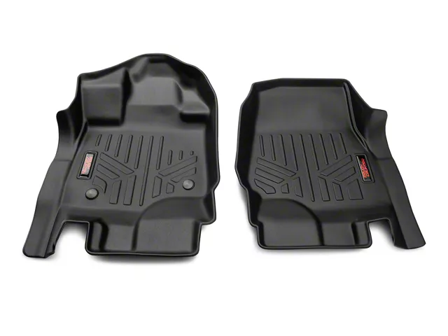 Rough Country Heavy Duty Front Floor Mats; Black (15-24 F-150)