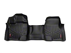 Rough Country Heavy Duty Front Over the Hump Floor Mats; Black (15-24 F-150)