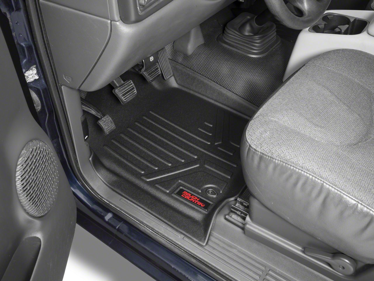 Rough Country Heavy Duty Front Floor Mats Black 99 06 Silverado 1500