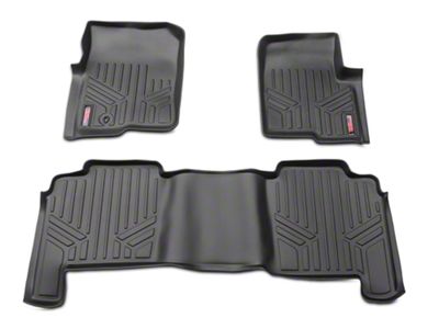 Rough Country Heavy Duty Front and Rear Floor Mats; Black (04-08 F-150 SuperCrew)