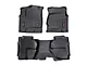 Rough Country Heavy Duty Front and Rear Floor Mats; Black (14-18 Sierra 1500 Double Cab, Crew Cab)