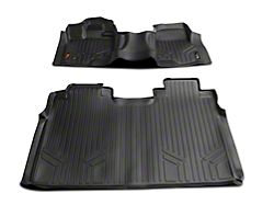 Rough Country Heavy Duty Front Over the Hump and Rear Floor Mats; Black (15-25 F-150 SuperCrew)