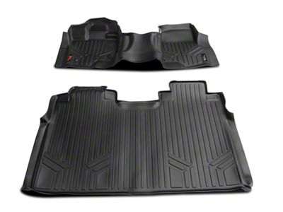 Rough Country Heavy Duty Front Over the Hump and Rear Floor Mats; Black (15-24 F-150 SuperCrew)