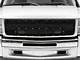 Rough Country Mesh Upper Grille Insert with 30-Inch Black Series LED Light Bar; Black (07-13 Silverado 1500)