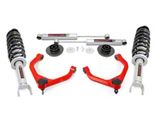 Rough Country Suspension 3-Inch Bolt-On Suspension Lift Kit with Lifted N3 Struts and Premium N3 Shocks; Red (12-18 4WD RAM 1500 w/o Air Ride)