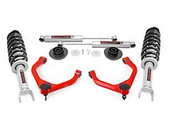 Rough Country Suspension 3-Inch Bolt-On Suspension Lift Kit with Lifted N3 Struts and Premium N3 Shocks; Red (12-18 4WD RAM 1500 w/o Air Ride)
