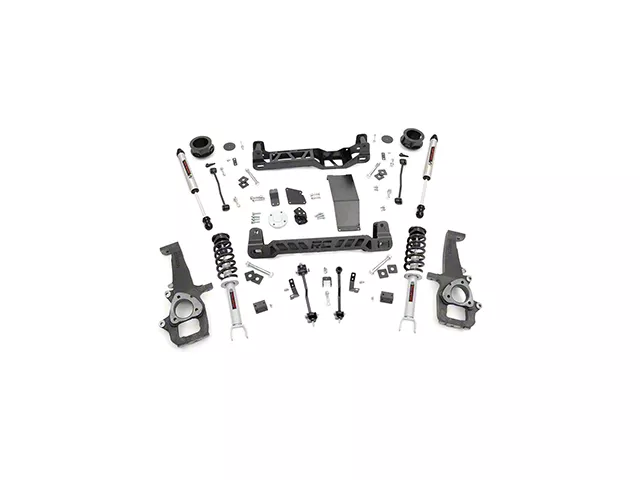 Rough Country 4-Inch Suspension Lift Kit with Lifted N3 Struts and V2 Monotube Shocks (12-18 4WD RAM 1500 w/o Air Ride)