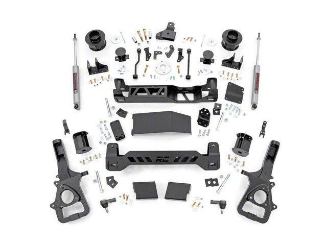 Rough Country 5-Inch Suspension Lift Kit with Premium N3 Shocks (19-24 4WD RAM 1500 w/ Air Ride, Excluding TRX)