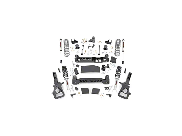 Rough Country 6-Inch Suspension Lift Kit with Lifted Struts, Premium N3 Shocks and Rear Variable Rate Coil Springs (19-24 4WD RAM 1500 w/o 22-Inch Factory Wheels & w/o Air Ride, Excluding TRX)