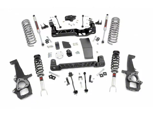 Rough Country 6-Inch Suspension Lift Kit with M1 Monotube Shocks and Rear Variable Rate Coil Springs (12-18 4WD RAM 1500)