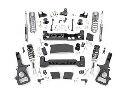 Rough Country 6-Inch Suspension Lift Kit with Lifted Struts and Premium N3 Shocks (19-24 4WD RAM 1500 w/o Air Ride, Excluding TRX)