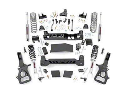 Rough Country Suspension 6-Inch Suspension Lift Kit with N3 Struts and Premium N3 Rear Shocks (2025 4WD RAM 1500 w/o 22-Inch Wheels, Excluding Limited, Limited Longhorn & RHO)
