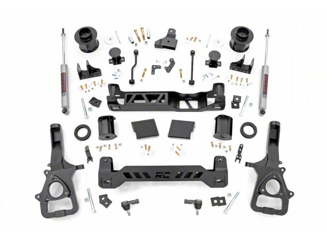 Rough Country 6-Inch Suspension Lift Kit with Premium N3 Shocks (19-24 2WD RAM 1500 w/o 22-Inch Factory Wheels & w/o Air Ride)