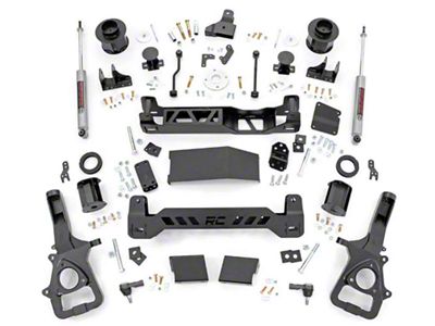 Rough Country 6-Inch Suspension Lift Kit with Strut Spacers and Premium N3 Shocks (19-24 4WD RAM 1500 w/o Air Ride, Excluding TRX)