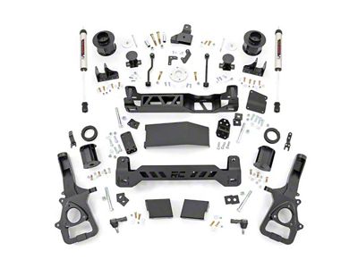 Rough Country 6-Inch Suspension Lift Kit with V2 Monotube Shocks for 22XL Wheel Models (19-24 4WD RAM 1500 w/o Air Ride, Excluding TRX)