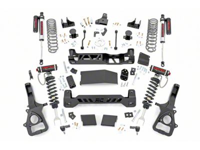 Rough Country 6-Inch Suspension Lift Kit with Vertex Adjustable Coil-Overs and Vertex Reservoir Shocks (19-24 4WD RAM 1500 w/o Air Ride, Excluding TRX)