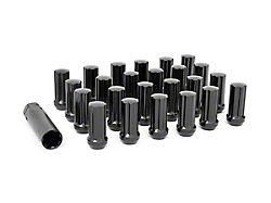 Rough Country Black 7-Spline Lug Nut Kit; M14 x 1.5; Set of 24 (19-25 RAM 1500)