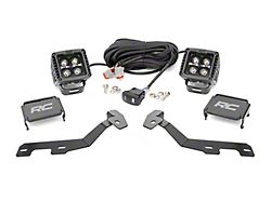 Rough Country Suspension Black Series White DRL LED Ditch Light Kit; Spot Beam (19-25 RAM 1500)