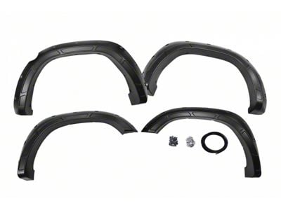 Rough Country Defender Pocket Fender Flares; Diamond Black (19-24 RAM 1500, Excluding TRX)