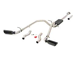 Rough Country Dual Exhaust System with Black Tips; Side/Rear Exit (19-23 5.7L RAM 1500)