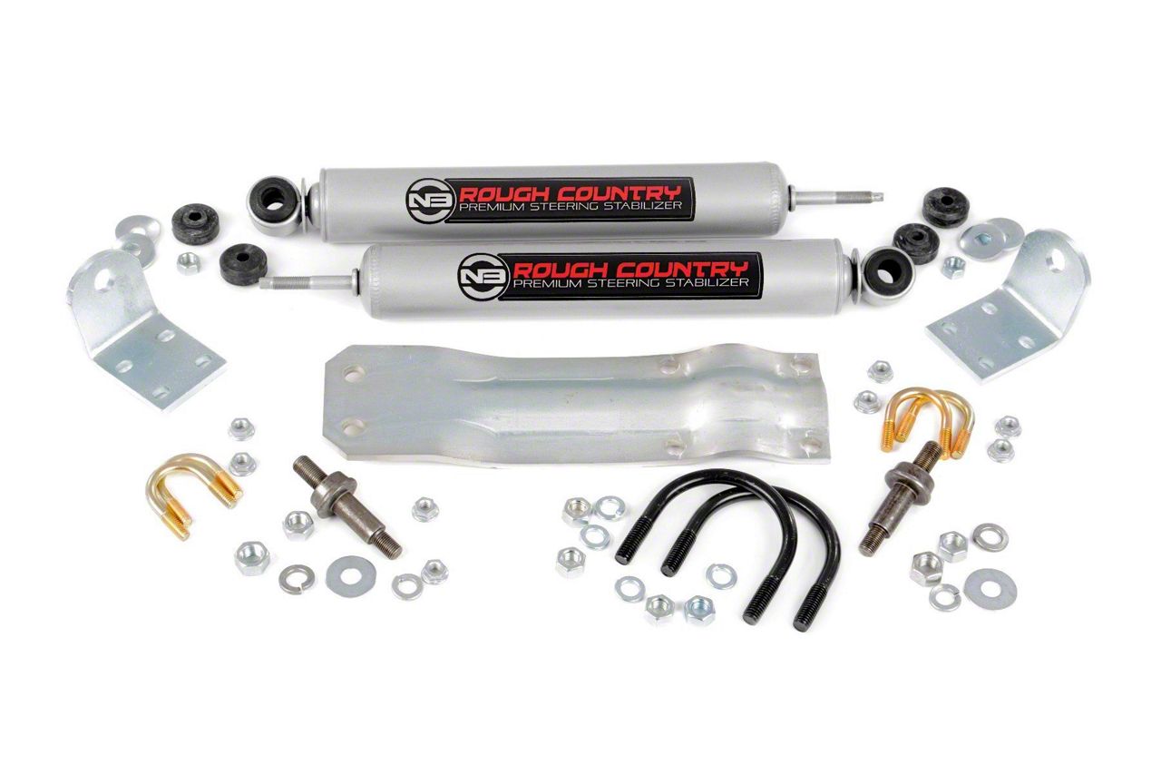 Rough Country Suspension RAM 1500 Dual N3 Steering Stabilizer for