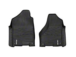 Rough Country Flex-Fit Front Floor Mats; Black (12-18 RAM 1500 Crew Cab)