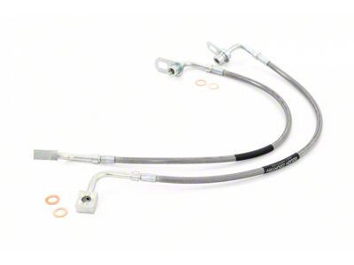 Rough Country Front Stainless Steel Braided Brake Lines for 6-Inch Lift (19-25 4WD RAM 1500)