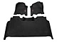 Rough Country Heavy Duty Front and Rear Floor Mats; Black (19-24 RAM 1500 Crew Cab w/ Factory Under Seat Storage)