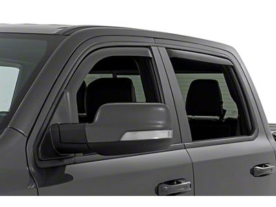 Rough Country In Channel Rain Guard Side Window Deflectors; Front and Rear (19-25 RAM 1500 Crew Cab)