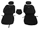 Rough Country Neoprene Front and Rear Seat Covers; Black (19-24 RAM 1500 Crew Cab w/ Bucket Seats & Fold-Down Armrest)
