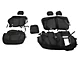 Rough Country Neoprene Front and Rear Seat Covers; Black (19-24 RAM 1500 Crew Cab w/ Bucket Seats & Fold-Down Armrest)