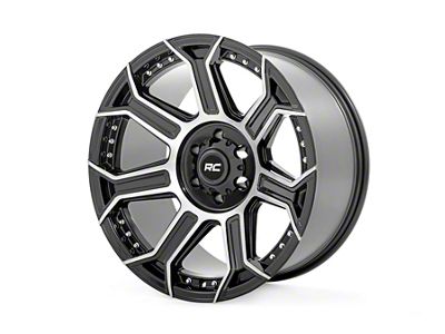 Rough Country 89 Series Black Machined Gun Metal 6-Lug Wheel; 20x10; -18mm Offset (19-24 RAM 1500)