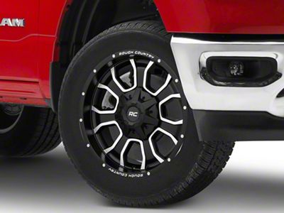 Rough Country 93 Series Matte Black Milled 6-Lug Wheel; 20x10; -18mm Offset (19-25 RAM 1500)