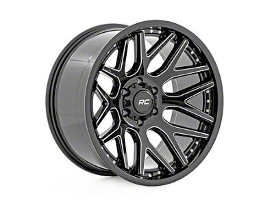 Rough Country 95 Series Gloss Black Machined 8-Lug Wheel; 20x10; -19mm Offset (06-08 RAM 1500 Mega Cab)