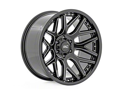 Rough Country 95 Series Gloss Black Machined 6-Lug Wheel; 20x10; -25mm Offset (19-25 RAM 1500)