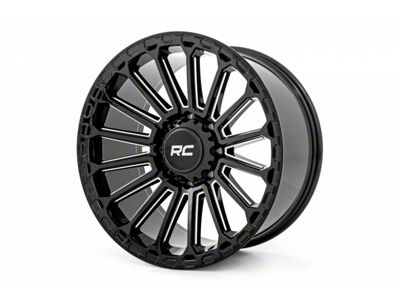 Rough Country 97 Series Gloss Black Milled 8-Lug Wheel; 20x10; -19mm Offset (06-08 RAM 1500 Mega Cab)