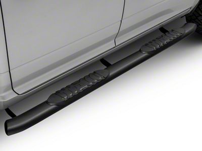 Rough Country Oval Nerf Side Step Bars; Black (09-18 RAM 1500 Crew Cab)