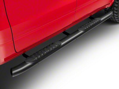 Rough Country Oval Nerf Side Step Bars; Black (19-25 RAM 1500 Crew Cab)
