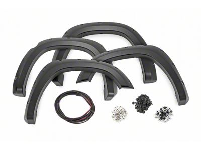 Rough Country Pocket Fender Flares; Diamond Black (19-24 RAM 1500, Excluding Rebel & TRX)