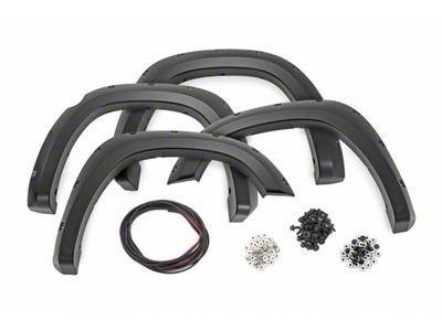 Rough Country Pocket Fender Flares; Diamond Black (19-24 RAM 1500, Excluding TRX)