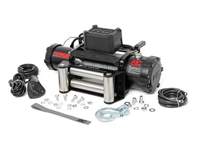 Rough Country PRO Series 9,500 lb. Winch with Steel Cable (Universal; Some Adaptation May Be Required)