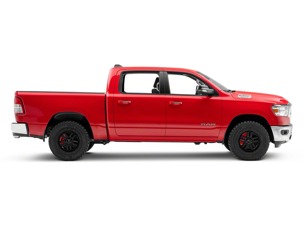 Rough Country RAM 1500 Brake Caliper Covers; Red; Front and Rear 71148A