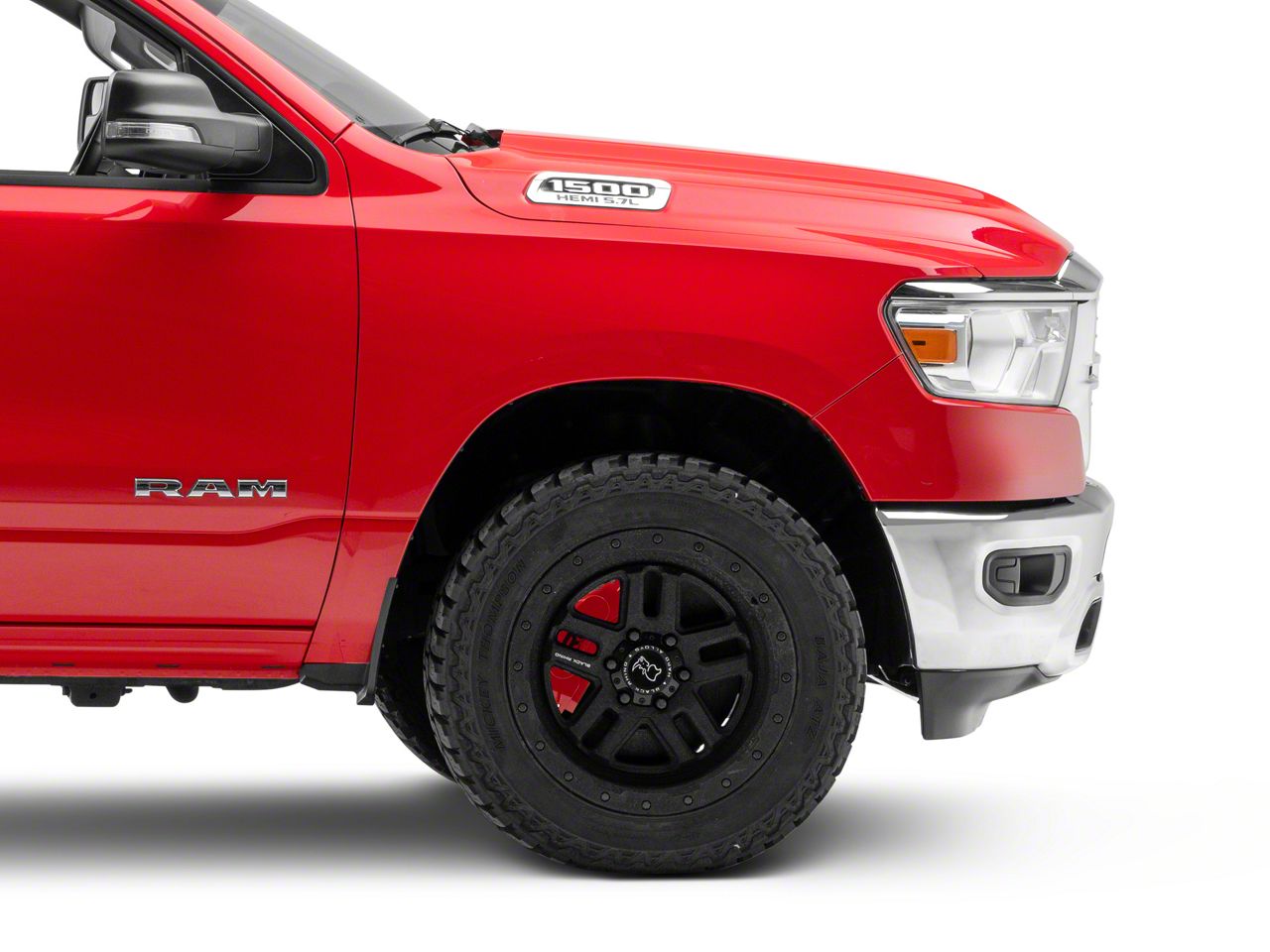 Rough Country RAM 1500 Brake Caliper Covers; Red; Front and Rear 71148A