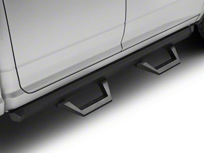Rough Country SRX2 Adjustable Aluminum Side Step Bars; Textured Black (09-18 RAM 1500 Crew Cab)