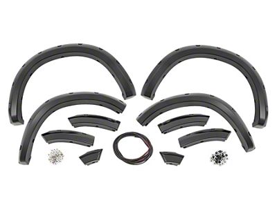 Rough Country Suspension Pocket Fender Flares; Black Metallic (09-18 RAM 1500, Excluding Rebel)