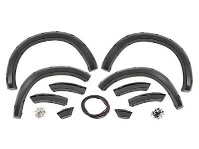 Rough Country Pocket Fender Flares; Brilliant Black (09-18 RAM 1500, Excluding Rebel)