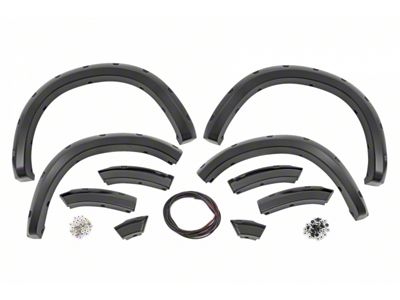 Rough Country Traditional Pocket Fender Flares; Flat Black (09-18 RAM 1500, Excluding Rebel)