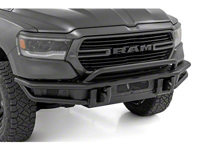 Rough Country Tubular Winch Front Bumper without Winch Plate; Satin Black (19-24 RAM 1500, Excluding Rebel & TRX)