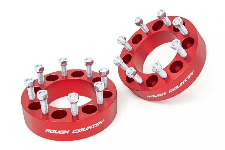 Rough Country RAM 2500 2Inch Wheel Spacers; Red 1095RED (1214 RAM