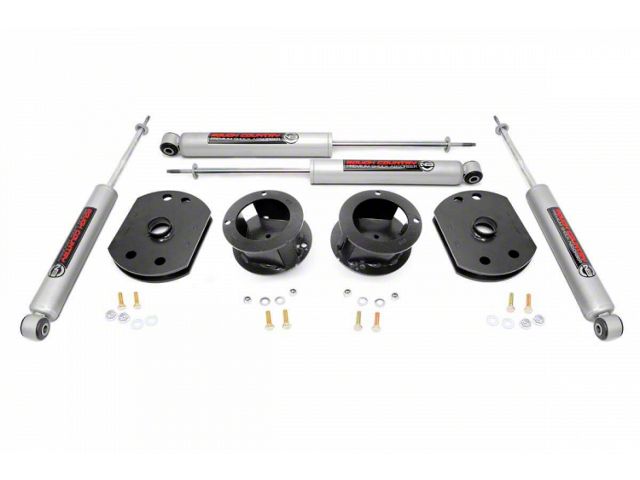 Rough Country 2.50-Inch Coil Spacer Suspension Lift Kit with Premium N3 Shocks (14-24 4WD RAM 2500 w/o Air Ride, Excluding Power Wagon)